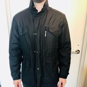 Barbour Black Sapper Waxed Cotton Jacket - Size M